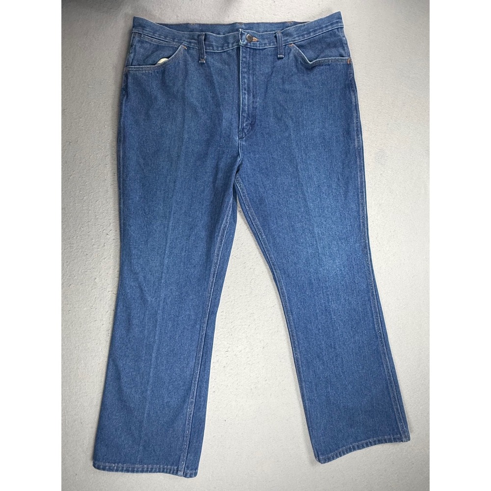 Vintage Wrangler Mens Boot Cut Jeans Medium‎ Wash Blue 5 Pocket Denim 38x29
